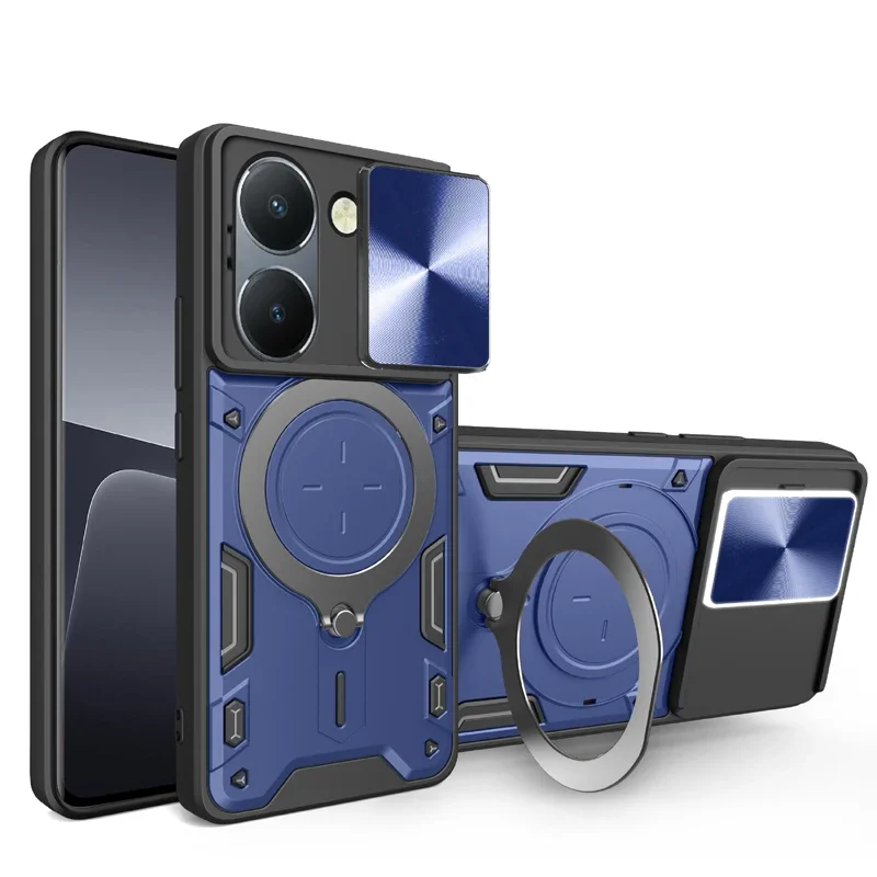 Vivo Y28 - Custodie Protettive Scorrevoli con Protezione Fotocamera