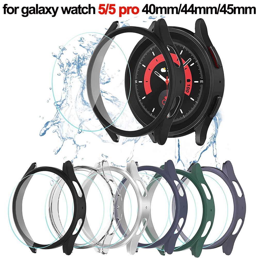 Accessories For Galaxy Watch 5 - Cover + vetro temperato per Samsung
