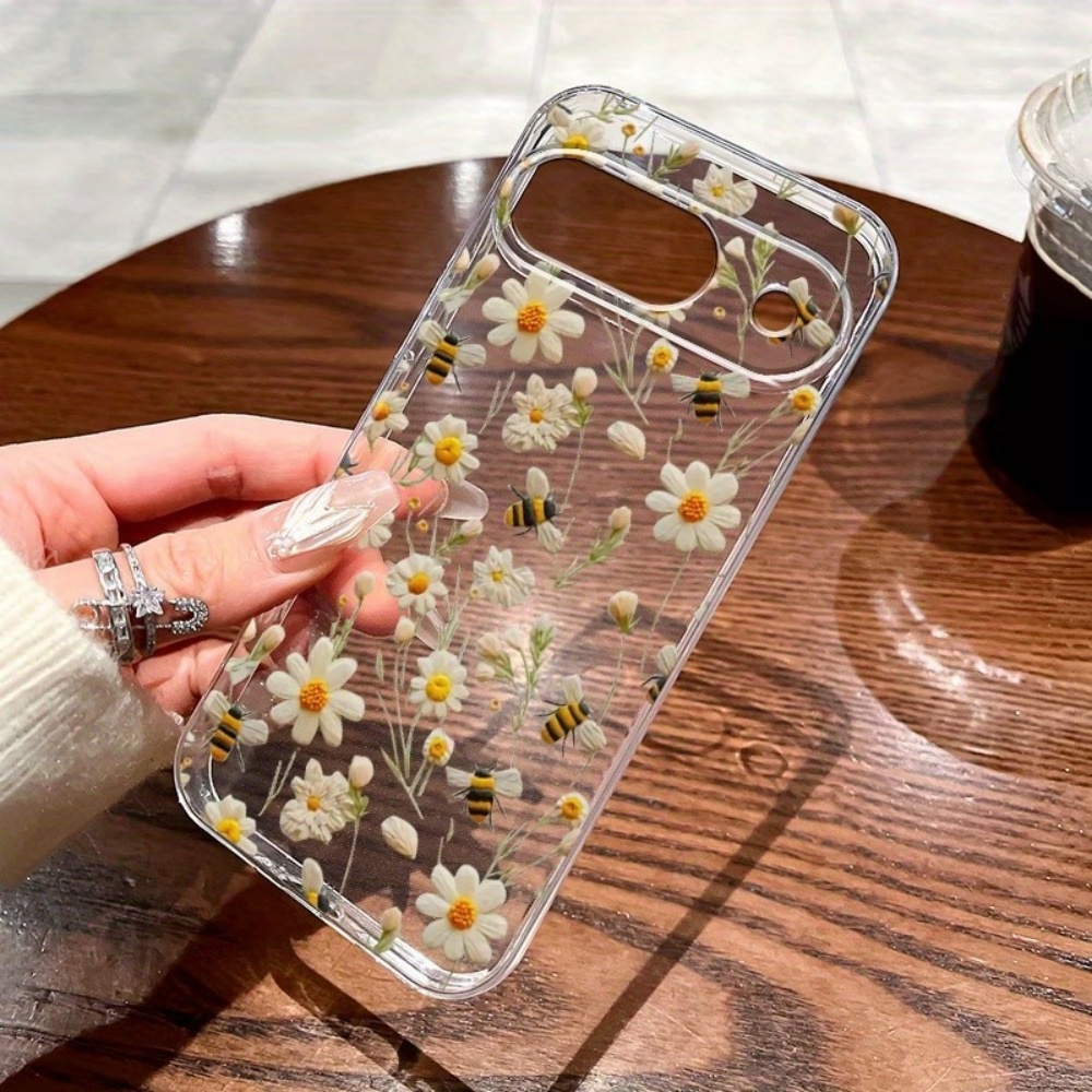 Google Pixel 8A - Custodia Morbida Trasparente con Motivo a