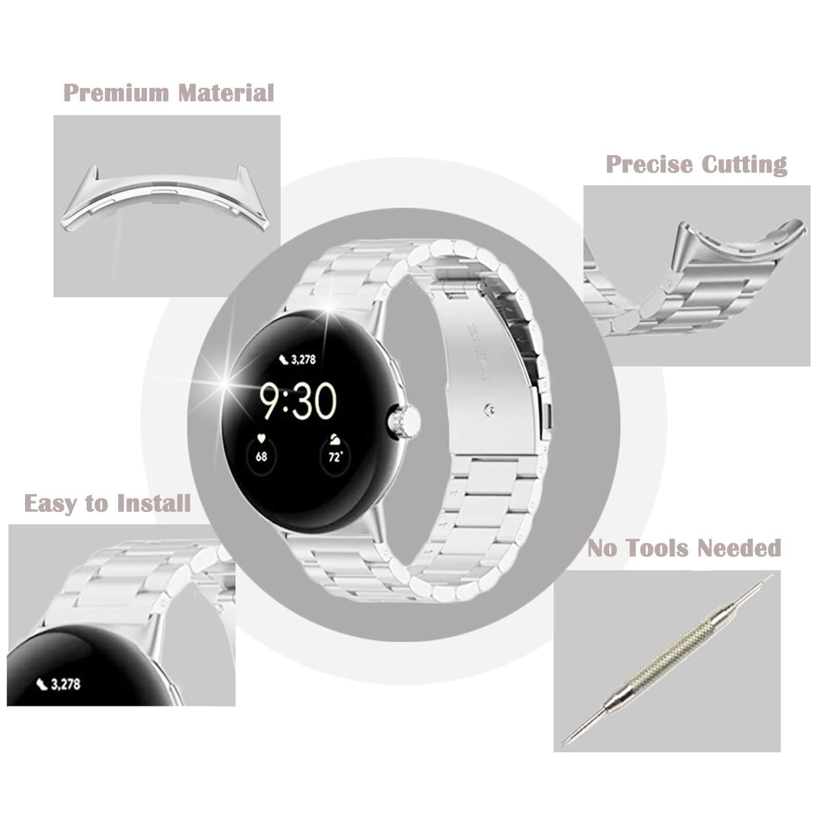 1/2 paio di connettori in meta - Watch Band Connector recensione e prezzo