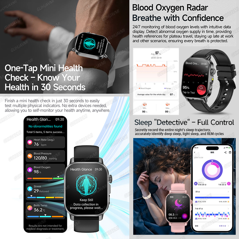 GUHUAVMI 2026 Nuovo Smartwatch - Android Smartwatch Accessories recensione e prezzo