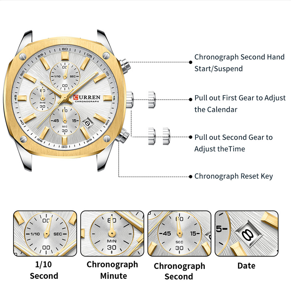 CURREN Orologio sportivo da uo - Accessories With Watch recensione e prezzo