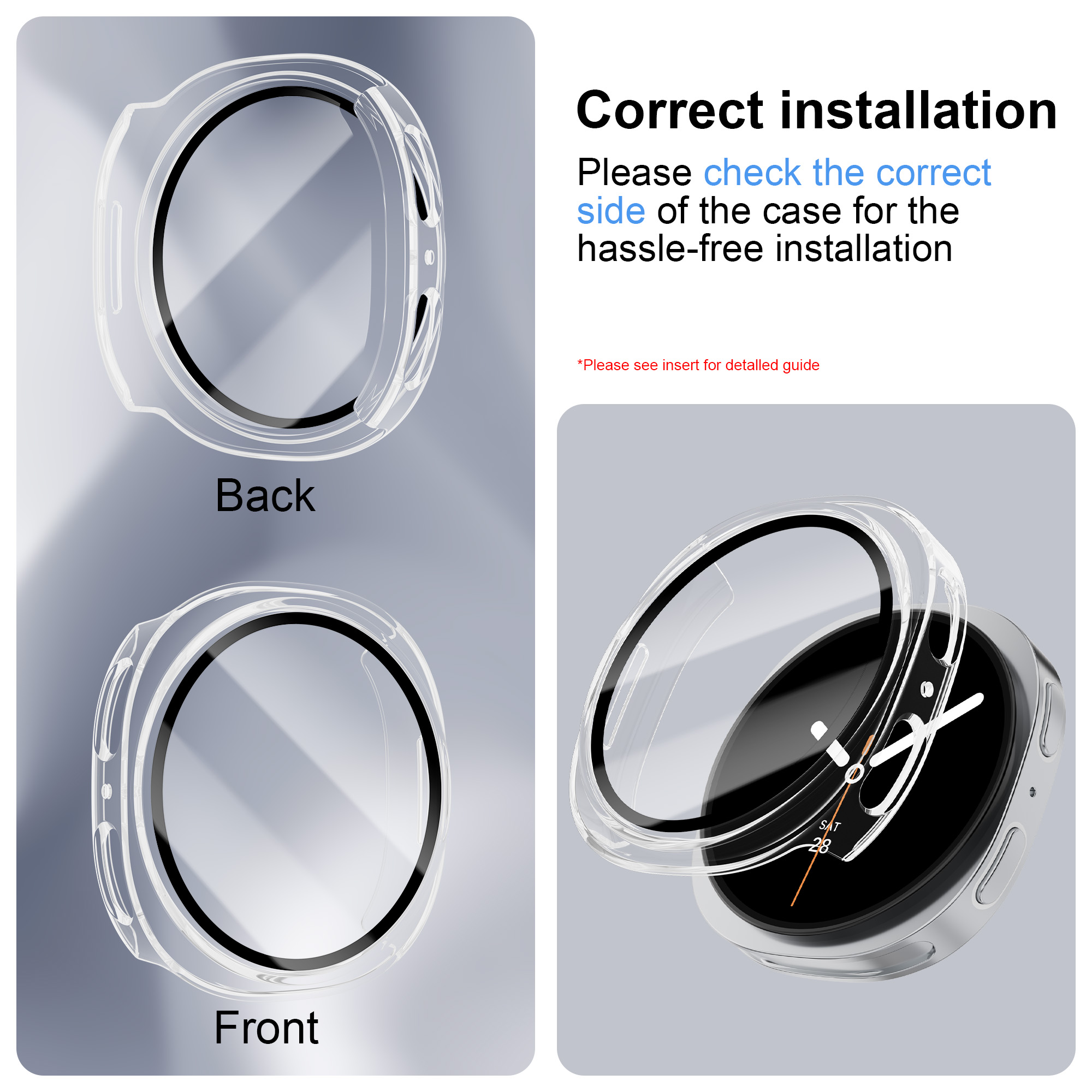 Custodia in vetro temperato +  - Samsung Smartwatch Accessories recensione e prezzo